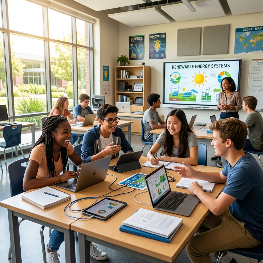 Students learning